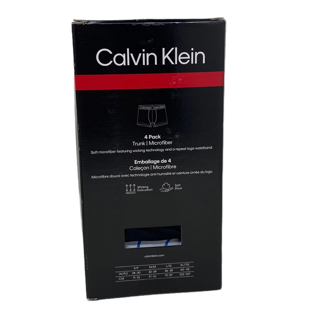 Calvin Klein Underwear 4 Pack Trunk Microfiber Men's Multicolor NP24300435 - Picture 8 of 9